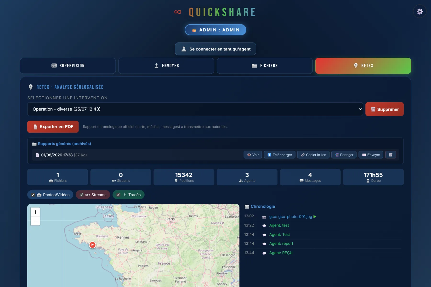 RETEX d'une intervention dans EMD QuickShare