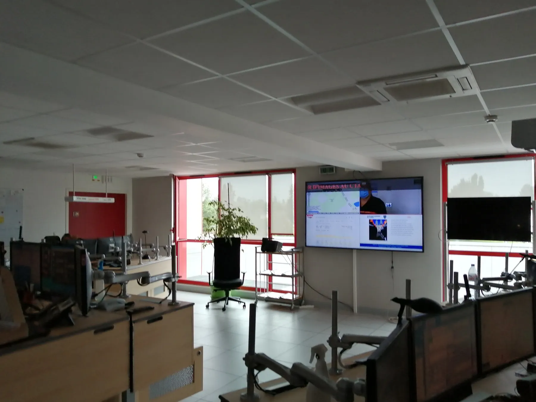 Mur d'images du SDIS 45