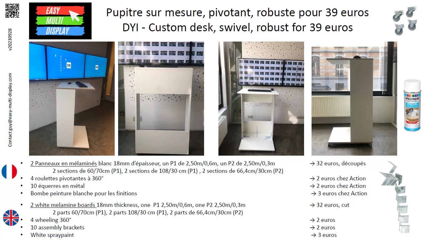 Wie baut man ein stabiles, schwenkbares Maßpult für 39 Euro? - Easy Multi Display