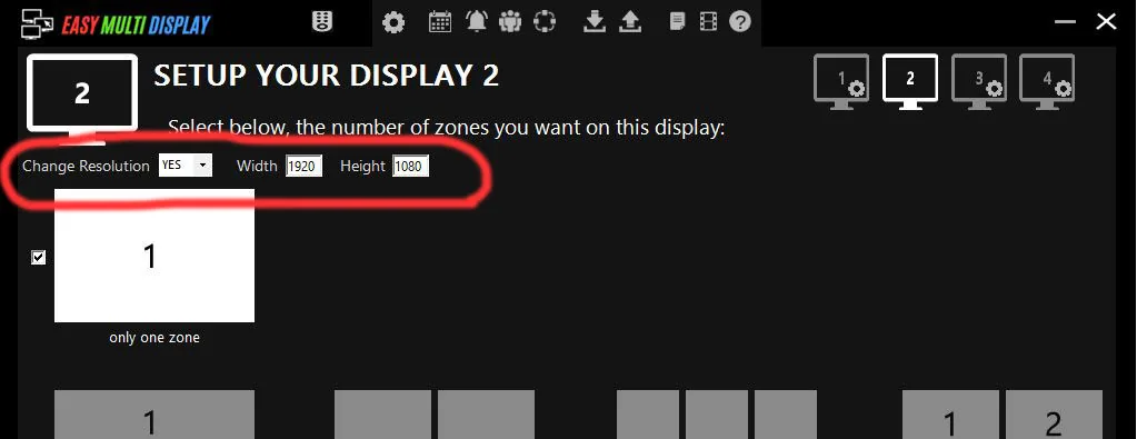 Problema di visualizzazione quando cambi la risoluzione tra le tue configurazioni - Easy Multi Display