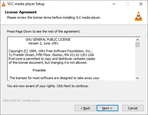 VLC License