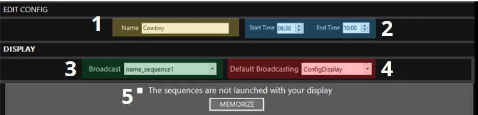 Edit config in the planning option