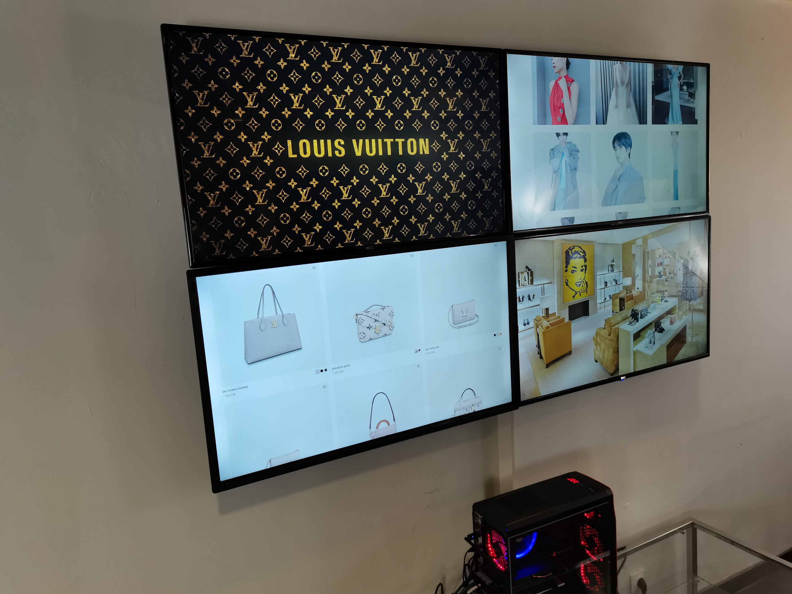 Louis Vuitton multi display Fashion and Retail